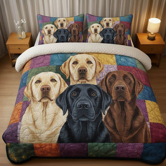 Labrador 3-Piece Quilted Bedding Set GFTONT6128