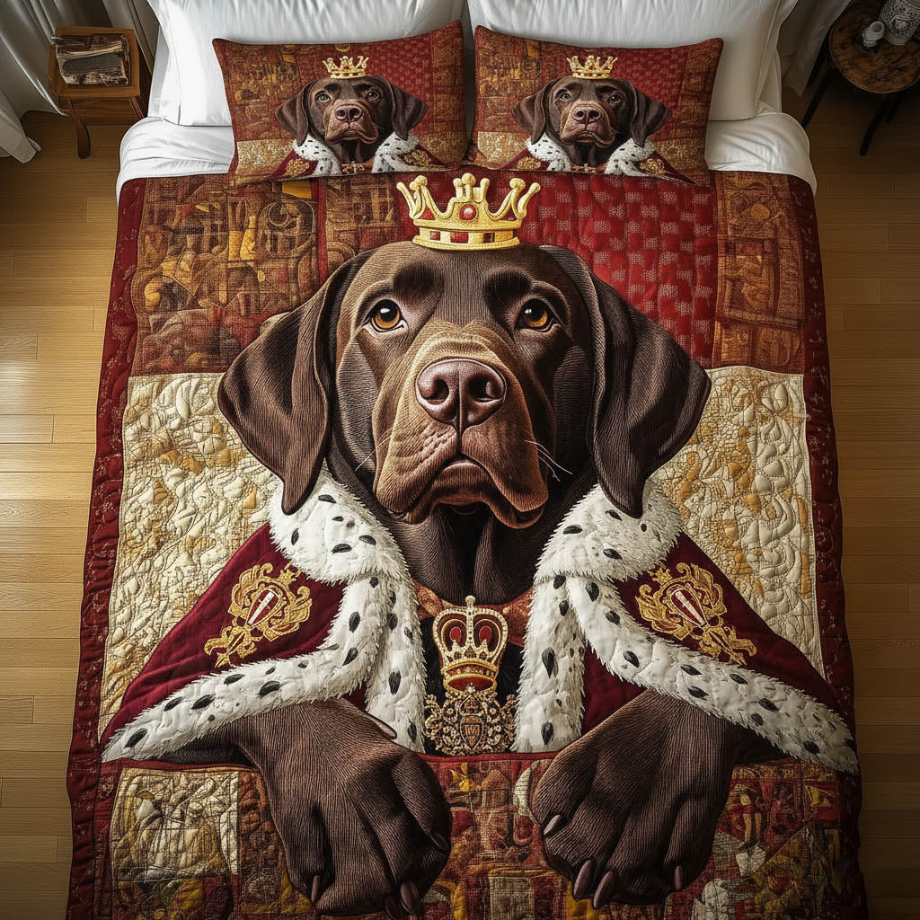 Majesty Labrador 3-Piece Quilted Bedding Set GFTONT6129