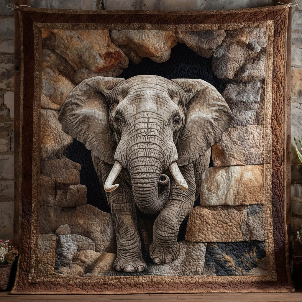 Elephant Haven Quilted Blanket GFTONT6184