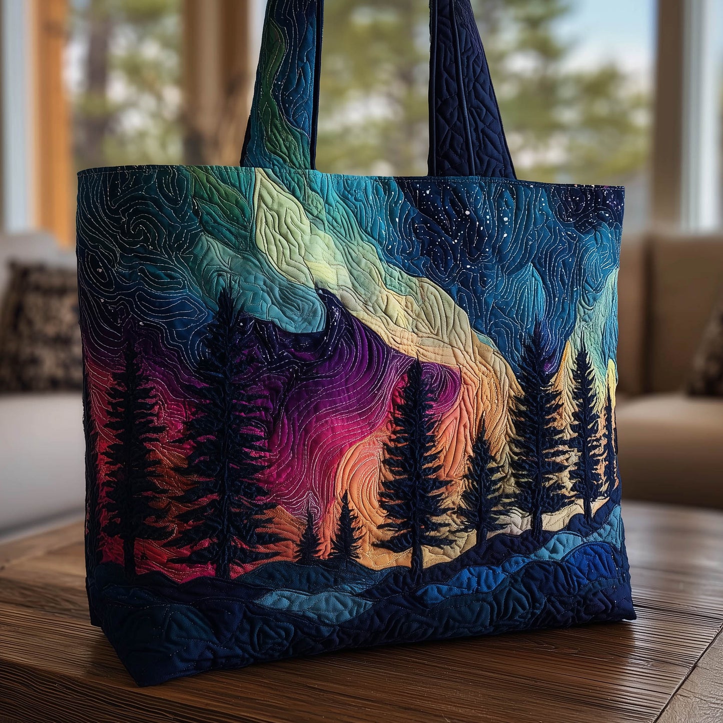 Shimmering Forest Quilted Tote Bag GFTONT6189