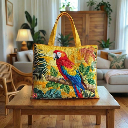 Tropical Parrot Quilted Tote Bag GFTONT6197