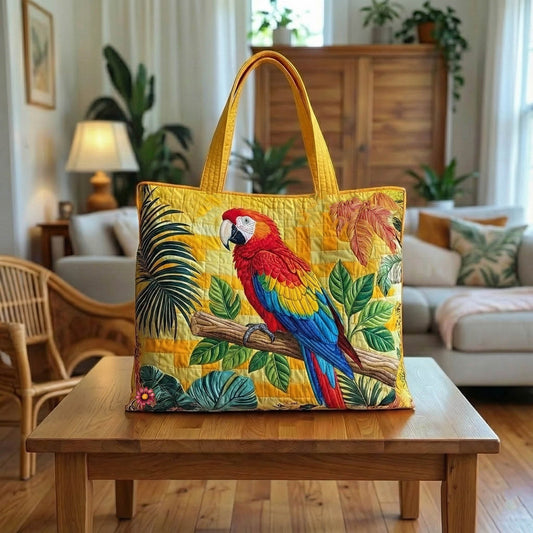 Tropical Parrot Quilted Tote Bag GFTONT6197