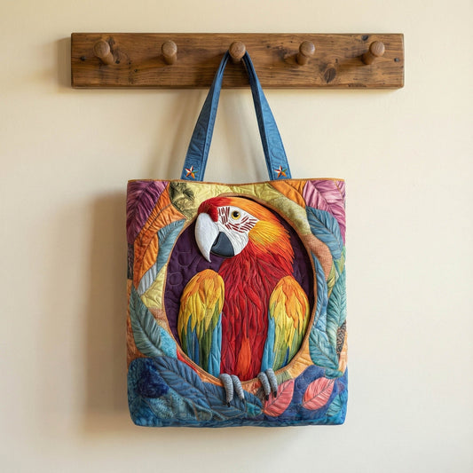 Tropical Parrot Quilted Tote Bag GFTONT6198