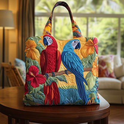 Tropical Parrot Quilted Tote Bag GFTONT6199