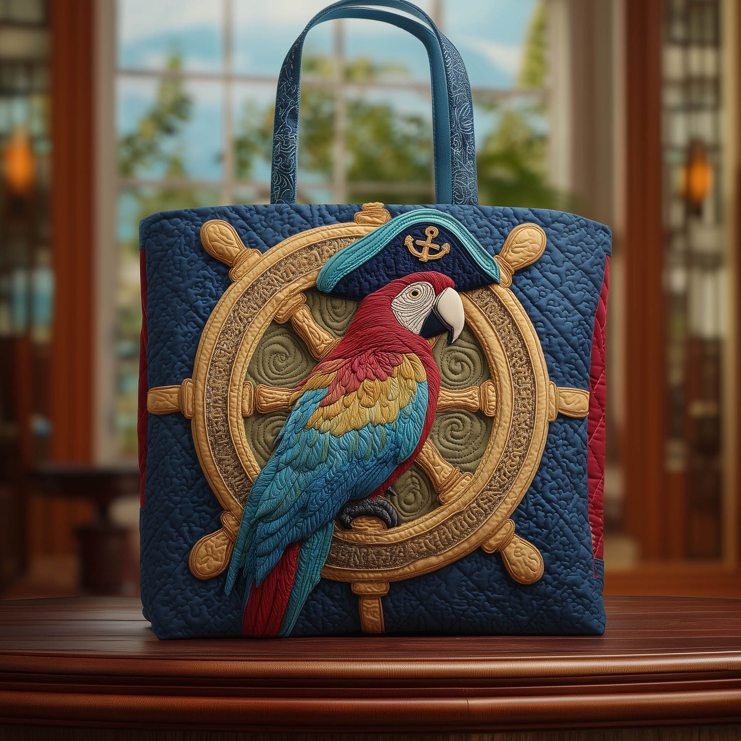 Nautical Parrot Quilted Tote Bag GFTONT6203