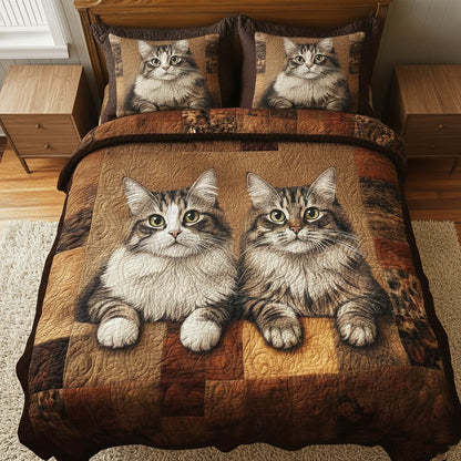 Pawfect Gang 3-Piece Quilted Bedding Set GFTONT6252