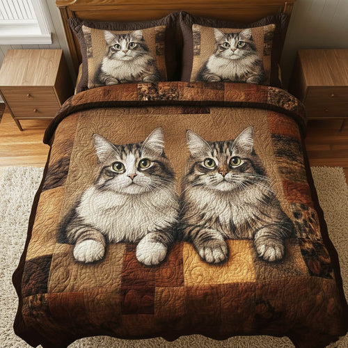 Pawfect Gang 3-Piece Quilted Bedding Set GFTONT6252