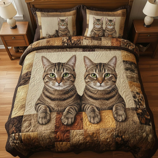 Pawfect Gang 3-Piece Quilted Bedding Set GFTONT6253