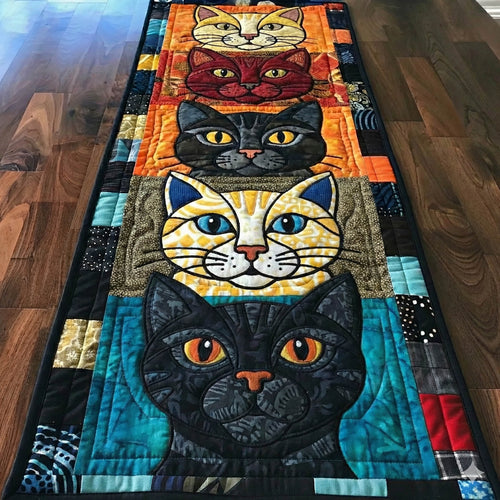 Whimsical Cats Quilted Table Runner GFTONT6268