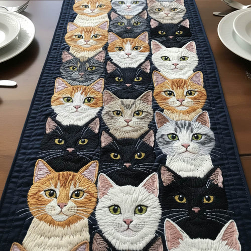 Whimsical Cats Quilted Table Runner GFTONT6269