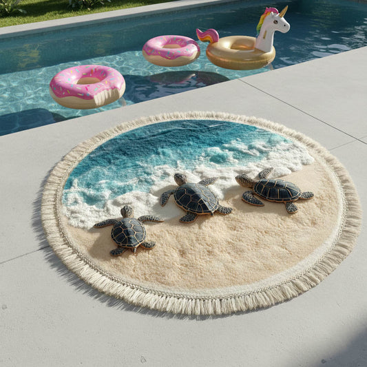 Sea Turtle Round Beach Towel GFTONT6288