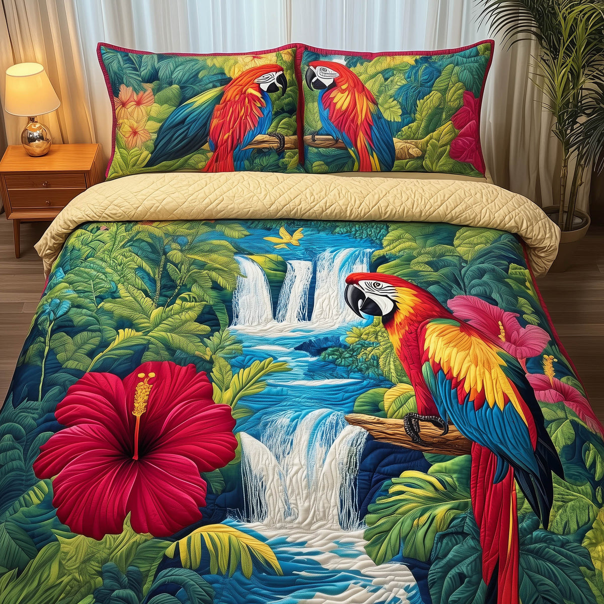 Tropical Parrot Duvet Cover Set GFTONT6324