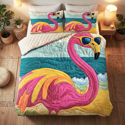 Flamingo Beach Time Duvet Cover Set GFTONT6330