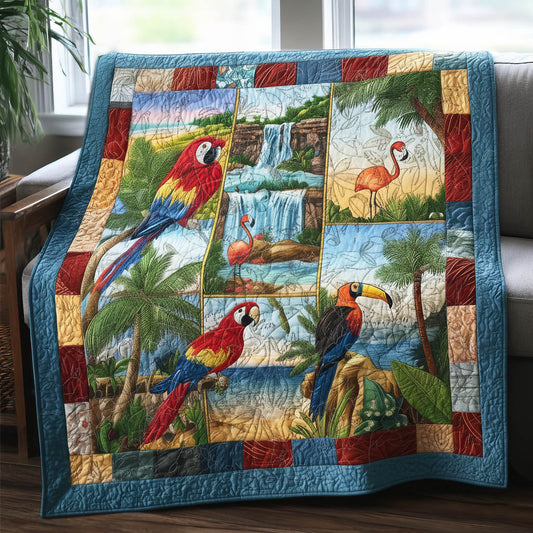 Tropical Patchwork Quilted Blanket GFTONT6351