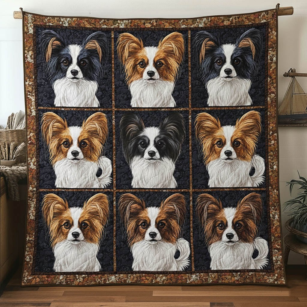 Adorable Papillon Quilted Blanket GFTONT6359