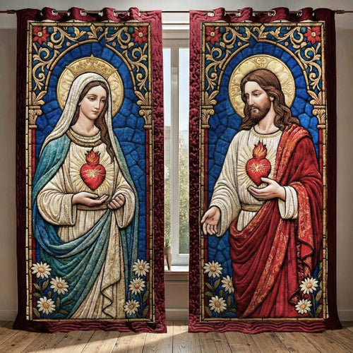 Eternal Hearts Quilted Curtains GFTONT6375