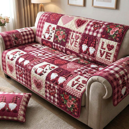 Loving Gnomes Quilted Sofa Cover GFTONT6381