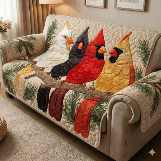 Cardinal Gang Quilted Sofa Cover GFTONT6384