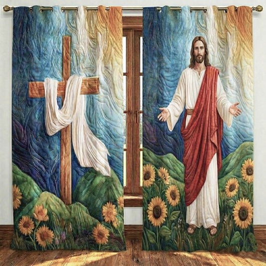 Eternal Faith Quilted Curtains GFTONT6390
