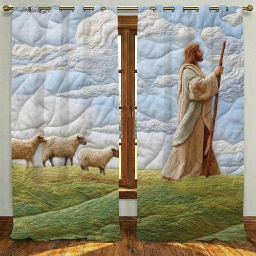 Divine Jesus Quilted Curtains GFTONT6391