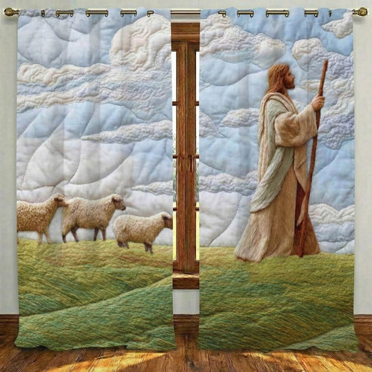 Divine Jesus Quilted Curtains GFTONT6391