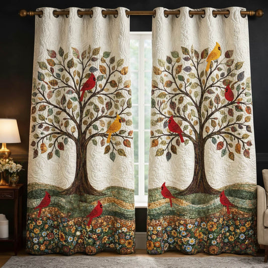 Charming Cardinals Quilted Curtains GFTONT6392