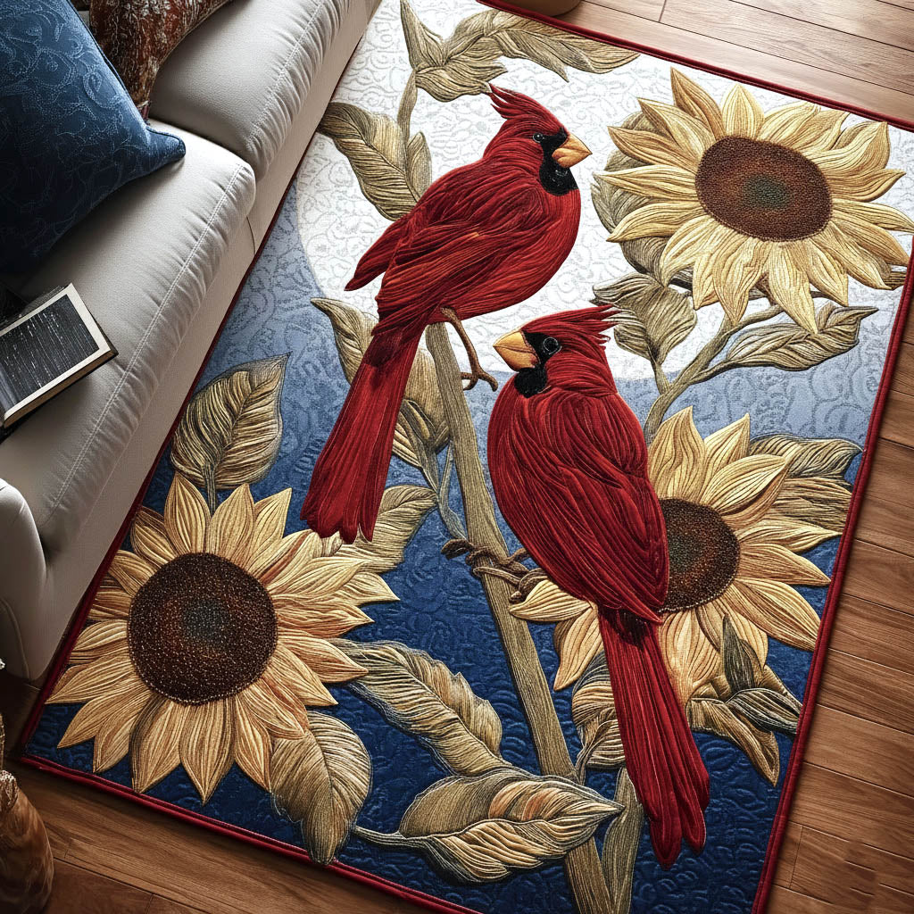 Floral Cardinals Area Rug GFTONT6402