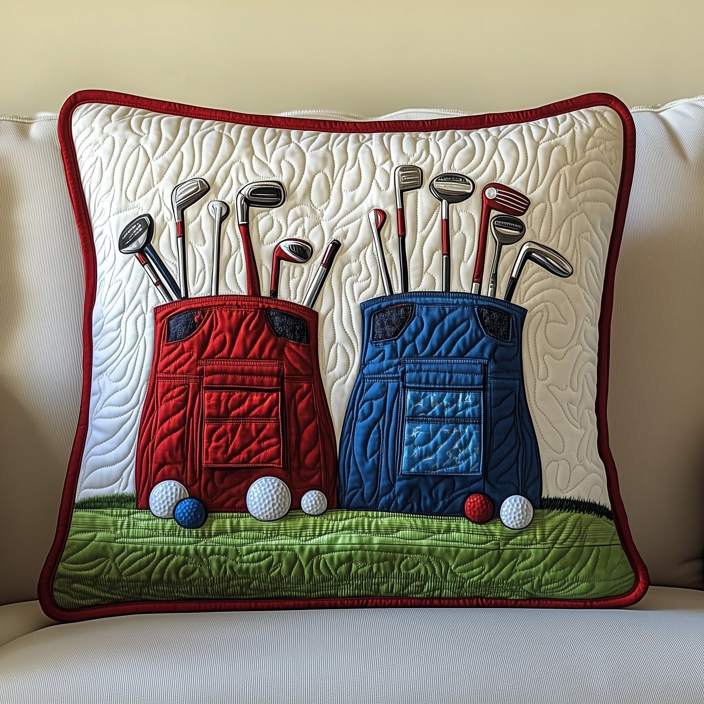 Golf Bag Quilted Pillow Case GFTONT640