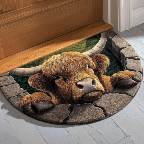 Highland Cow Quilted Welcome Mat GFTONT6516