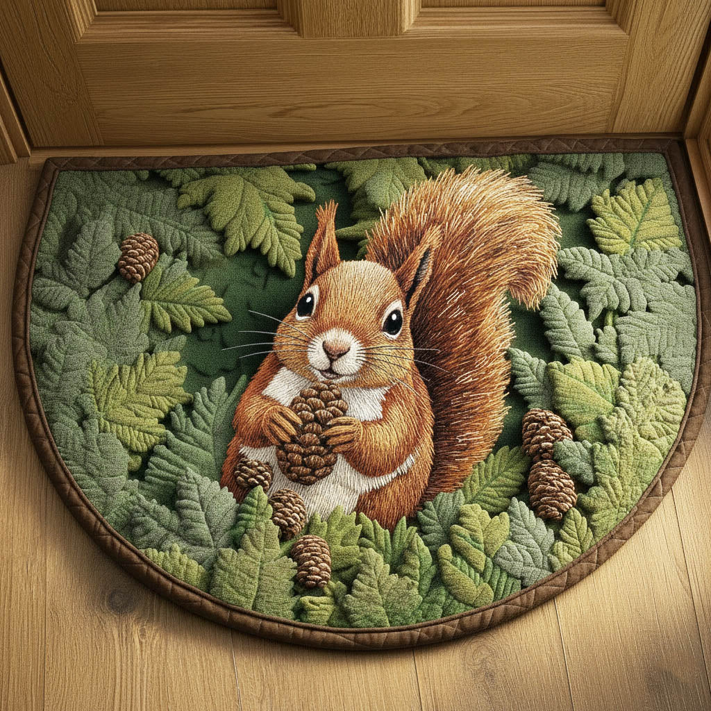 Charming Squirrel Quilted Welcome Mat GFTONT6520