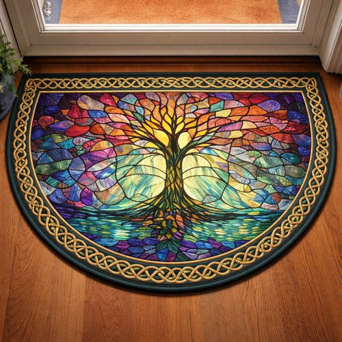 Vibrant Tree Of Life Quilted Welcome Mat GFTONT6538