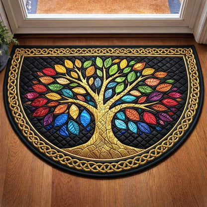 Vibrant Tree Of Life Quilted Welcome Mat GFTONT6539