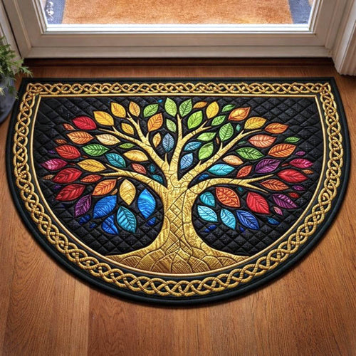 Vibrant Tree Of Life Quilted Welcome Mat GFTONT6539