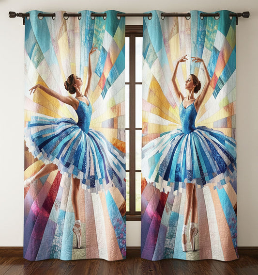 Elegant Ballerina Quilted Curtains GFTONT6553