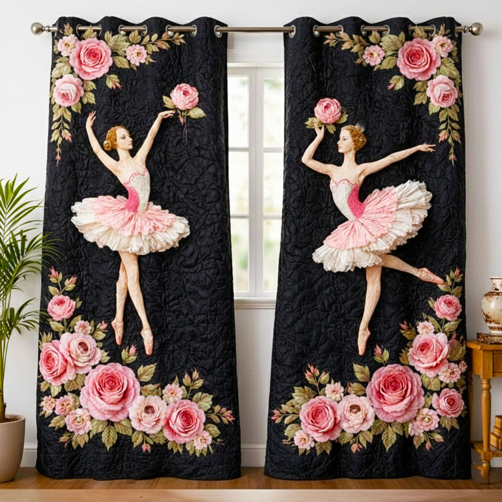 Rosie Ballerina Quilted Curtains GFTONT6555
