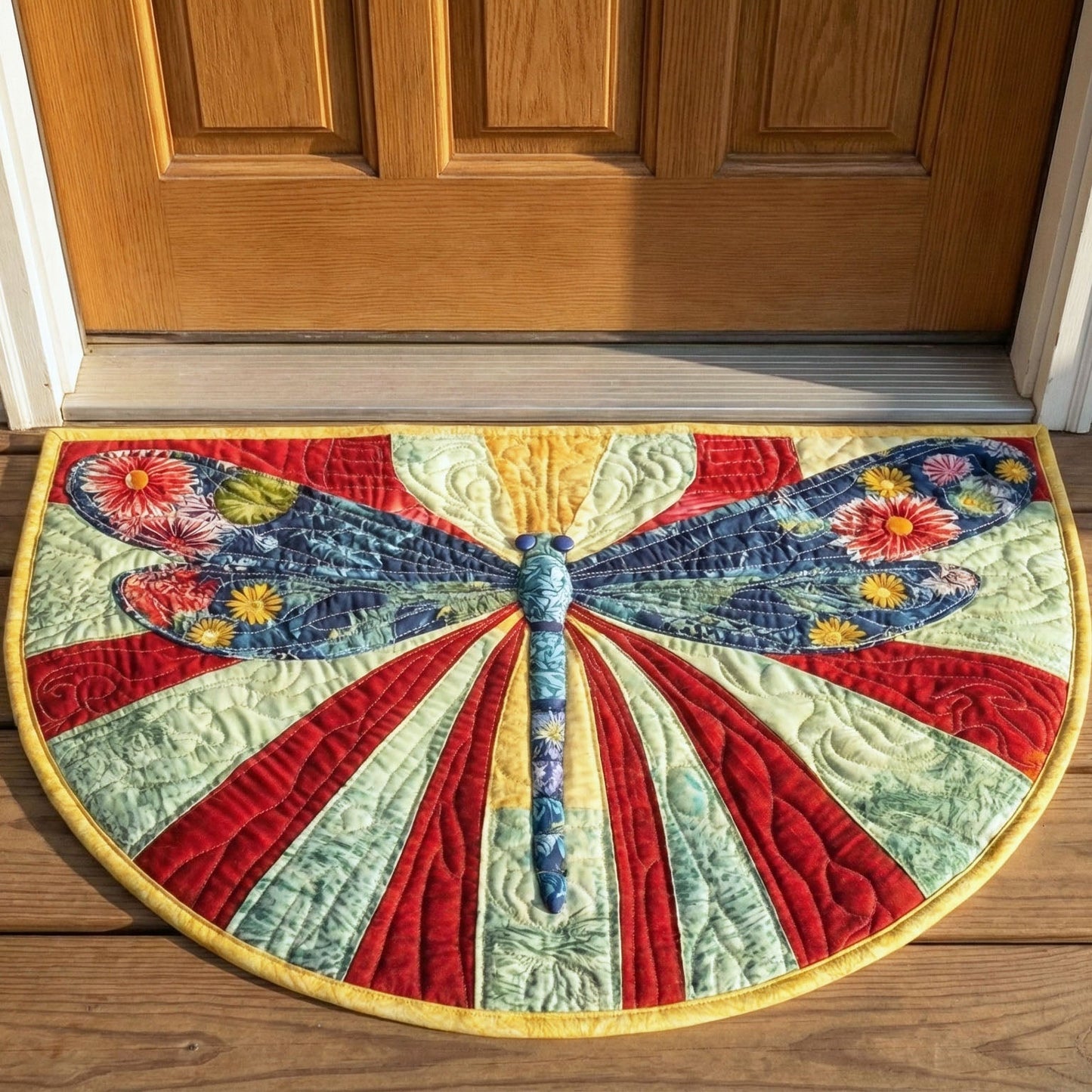 Rustic Dragonfly Quilted Welcome Mat GFTONT6563