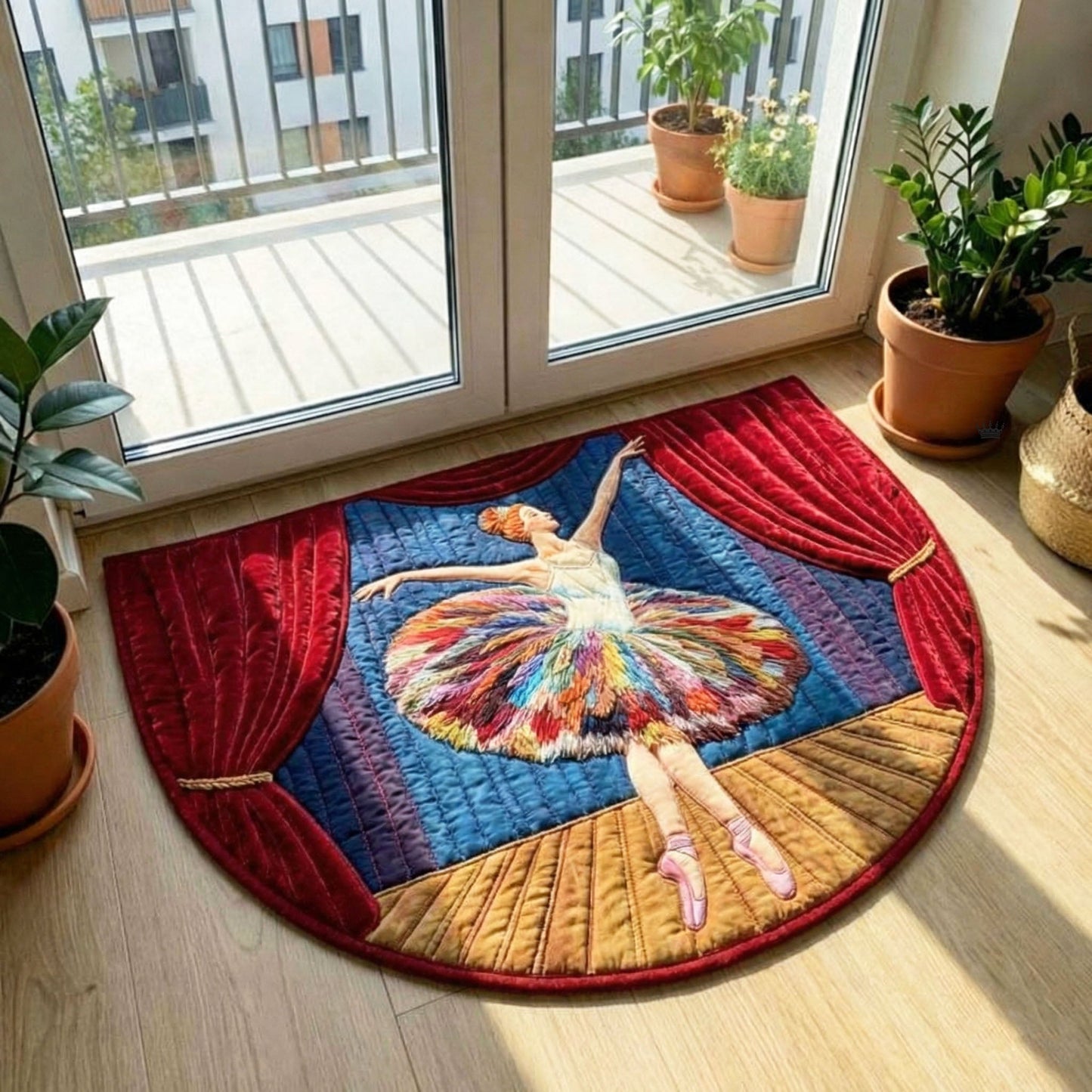 Elegant Ballerina Quilted Welcome Mat GFTONT6585