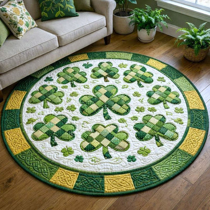 Shamrock Quilted Round Mat GFTONT6636