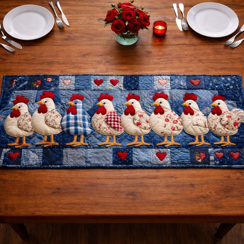 Chicken Troop Quilted Table Runner GFTONT6645