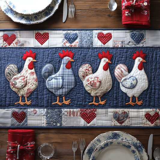 Chicken Troop Quilted Table Runner GFTONT6646