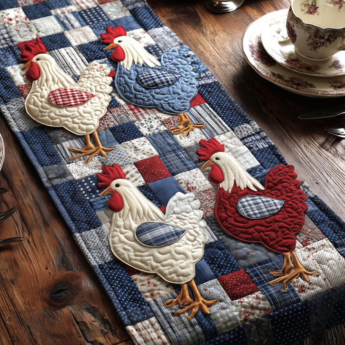 Chicken Troop Quilted Table Runner GFTONT6647