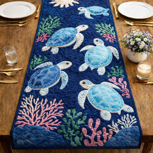 Sea Turtles Quilted Table Runner GFTONT6654