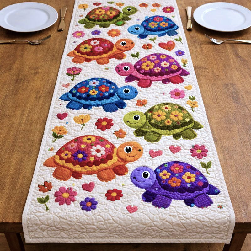 Vintage Turtles Quilted Table Runner GFTONT6655
