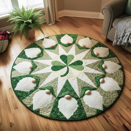 Shamrock Gnome Quilted Round Mat GFTONT6665