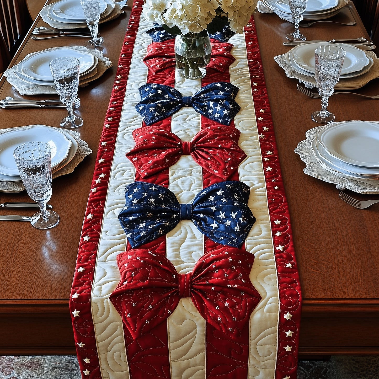 Liberty Bow Quilted Table Runner GFTONT691