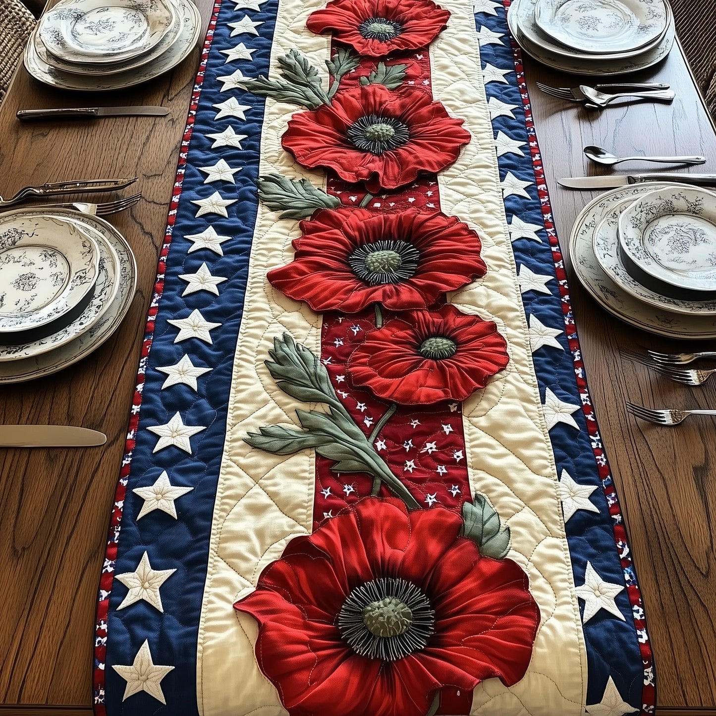 Poppies Quilted Table Runner GFTONT779