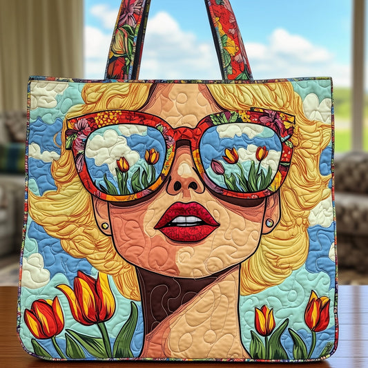 Tulip Gaze Quilted Tote Bag GFTONT861