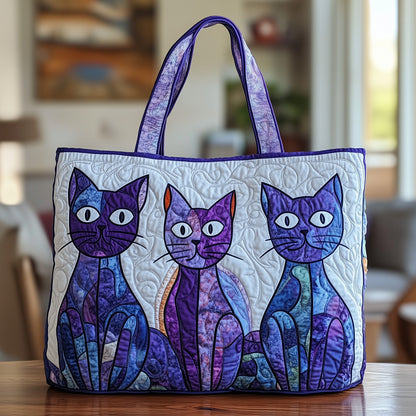 Whimsy Cat Quilted Tote Bag GFTONT961