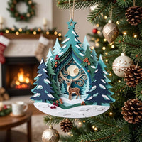 Forest Paper Portal Christmas Mica Ornament GFTONTD2135
