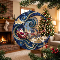 Christmas Night Swirl Christmas Mica Ornament GFTONTD2136